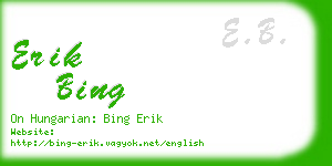 erik bing business card